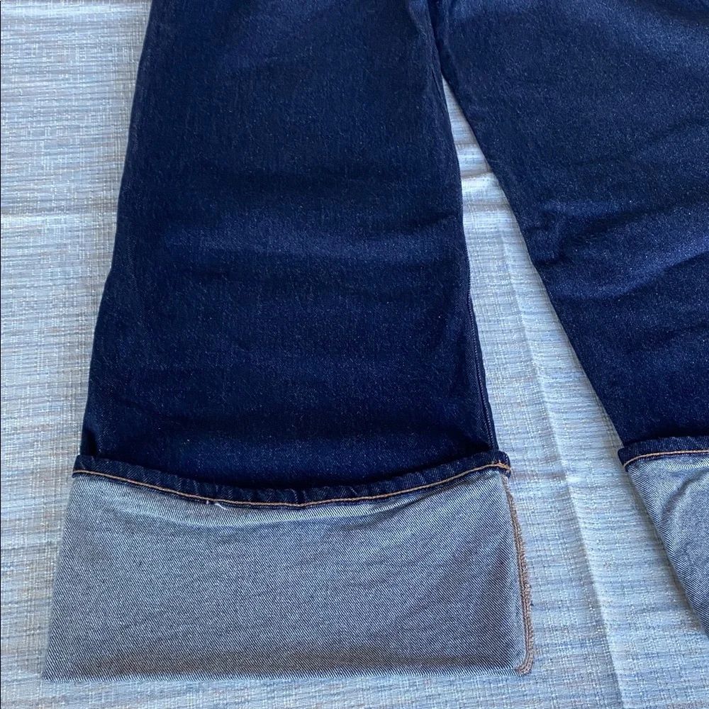 Women's A.N.A. Wide-Leg High-Waisted Dark Blue Jeans - Picture 14 of 14
